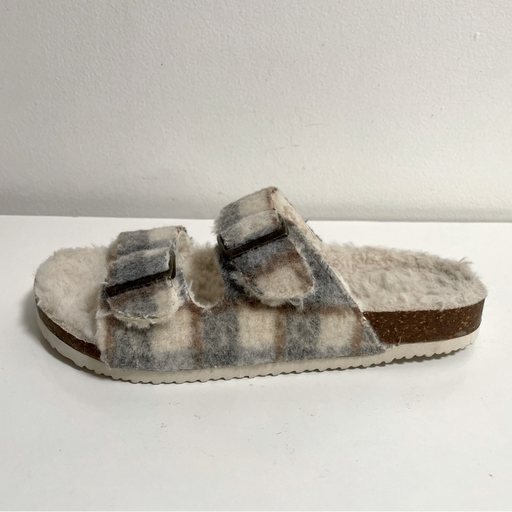 Shearling Look Slipper Slides (NWT)